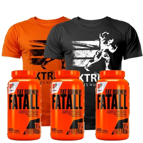 AKCE 3x Extrifit Fatall Fat Burner 130 cps + ZDARMA Triko Extrifit