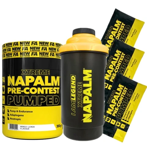 Special Offer FA Napalm Pre-Contest Pumped 350 g + FREE Shaker 600 ml + 3x sample