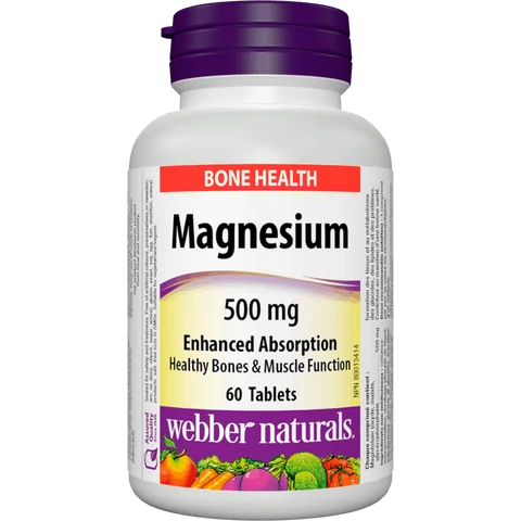 Webber Naturals Magnesium 500 mg 60 tbl
