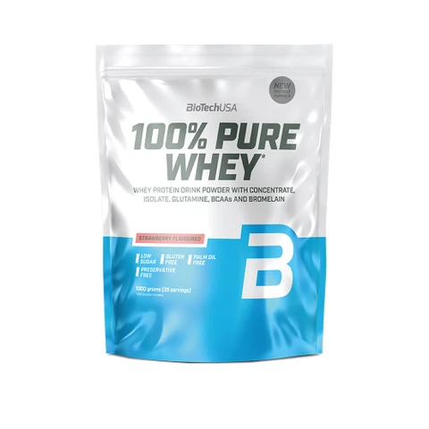 BioTech 100% Pure Whey 1000 g strawberry
