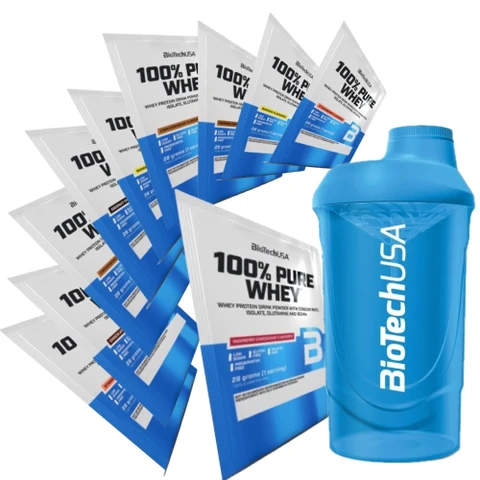 Special Offer 10x BioTech 100% Pure Whey 28 g + FREE Shaker 600 ml