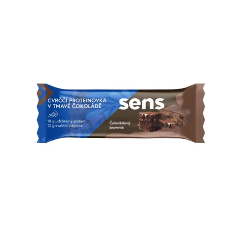 Sens Cvrččí Proteinovka v tmavé čokoládě 60 g čokoládové brownie