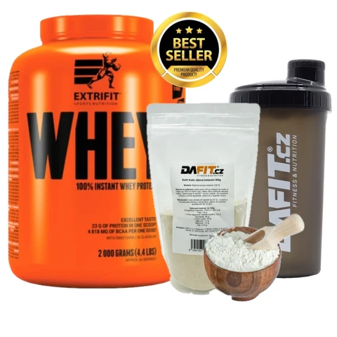 Special Offer Extrifit 100% Whey Protein 2000 g + FREE Dafit Mash rice 300 g + Shaker
