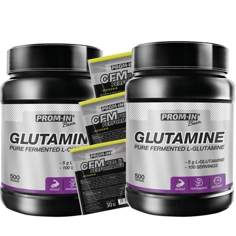 Special Offer 1+1 Prom-In L-Glutamine 500 g + FREE 3x sample