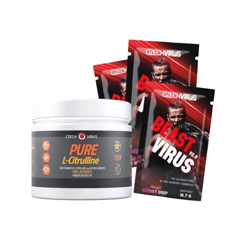 AKCE Czech Virus Pure L-Citrulline 350 g + ZDARMA 3x Best Virus 16,7 g