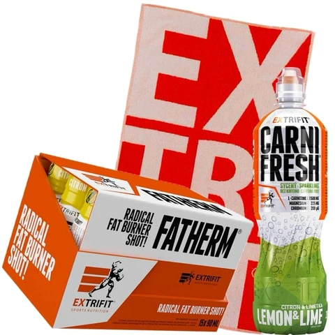 AKCE Extrifit Fatherm Shot 15 x 90 ml + ZDARMA Carnifresh Caffeine Free + ručník