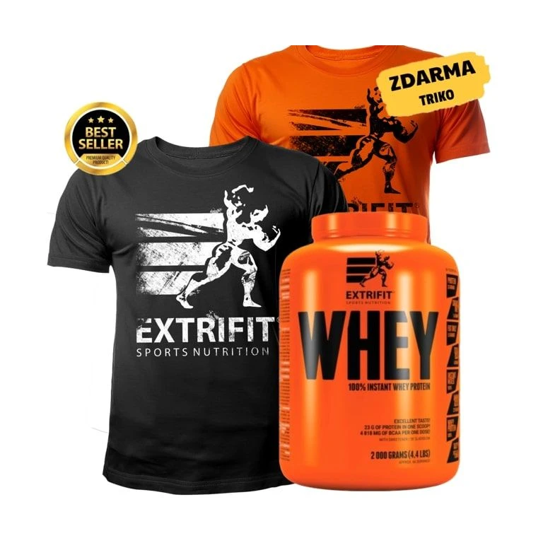 AKCE Extrifit 100% Whey Protein 2000 g + ZDARMA Triko Extrifit