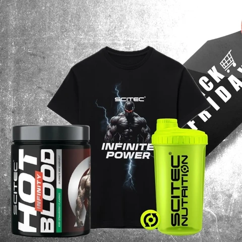 Special Offer Scitec Nutrition Hot Blood Infinity 350 g + FREE Shaker 700 ml + T-Shirt