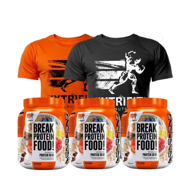 Special Offer 3x Extrifit Protein Break! 900 g + FREE T-Shirt Extrifit