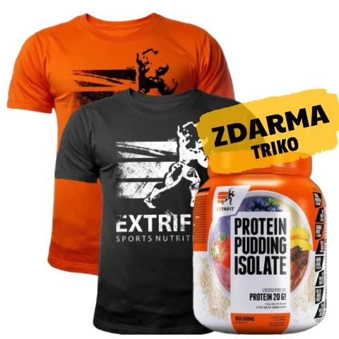 AKCE Extrifit Protein Pudding Isolate 900 g + ZDARMA Triko Extrifit