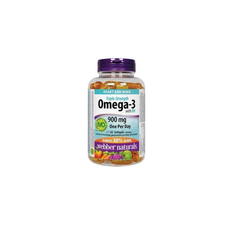 Webber Naturals Omega-3 with D3 900 mg 65 tob