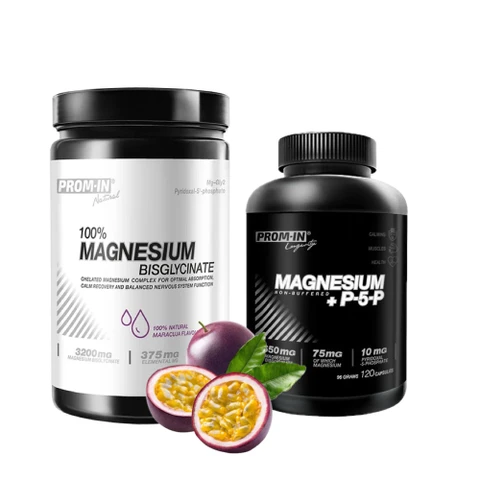 Sjpecial Offer Prom-In 100% Magnesium Bysglycinate 360 g + FREE Magnesium+P5P 120 cps