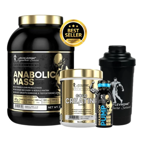AKCE Kevin Levrone Levrone Mass 3000 g + Gold Creatine + ZDARMA Šejkr 500 ml + 1x vzorek