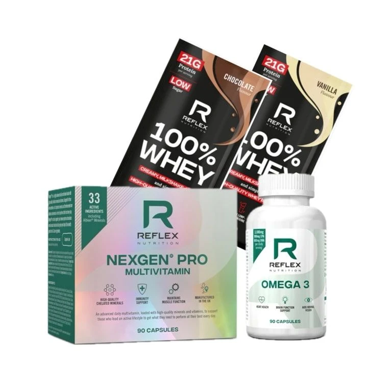 AKCE Reflex Nexgen Pro 90 cps + ZDARMA Omega 3 90 cps + 2x vzorek