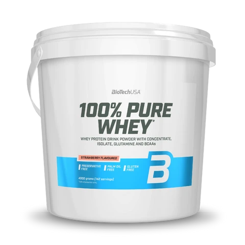 BioTech 100% Pure Whey 4000 g strawberry