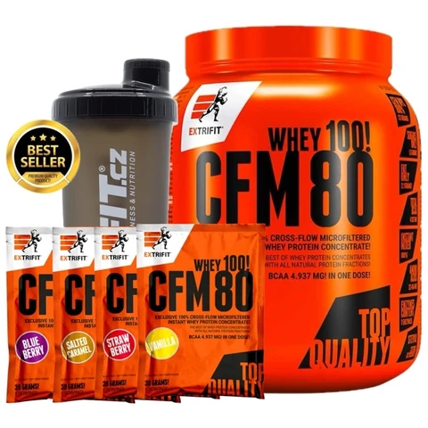 AKCE Extrifit CFM Instant Whey 80 1000g + ZDARMA Šejkr Dafit 700ml a 4x vzorek