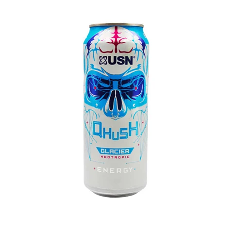 USN Qhush Energy Drink 500 ml silver glacier