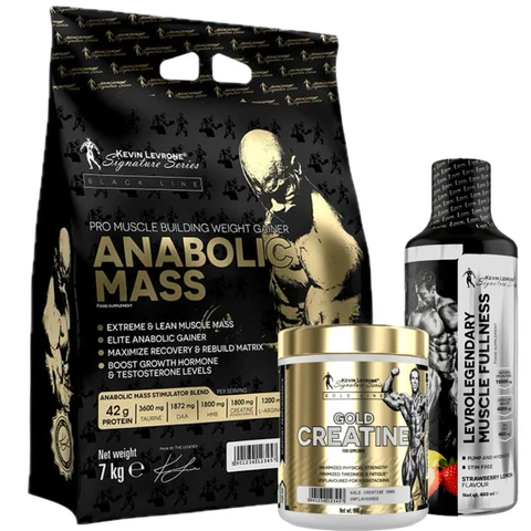 AKCE Kevin Levrone Mass 7000g + Gold Creatine 300g + ZDARMA Glycerol Muscle Fullness 480ml