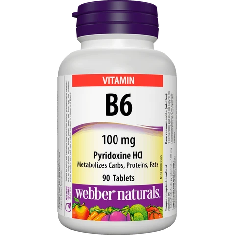 Webber Naturals B6 100 mg 90 tbl