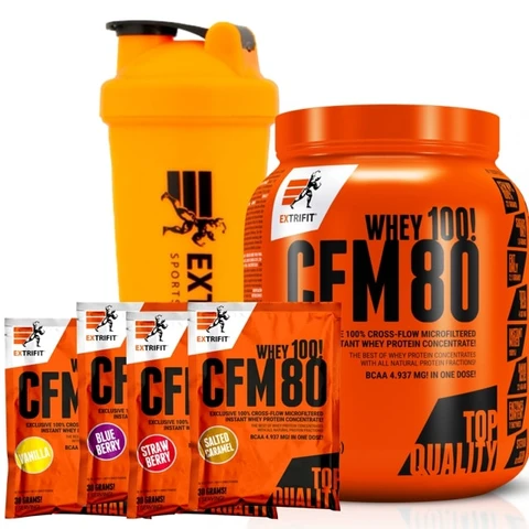 Special Offer Extrifit CFM Instant Whey 80 1000g + FREE Shaker Shaker 600ml a 4x sample