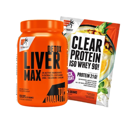 Special Offer Extrifit Liver Detox Max 120 cps + FREE Clear Protein Iso Whey 90! 25 g