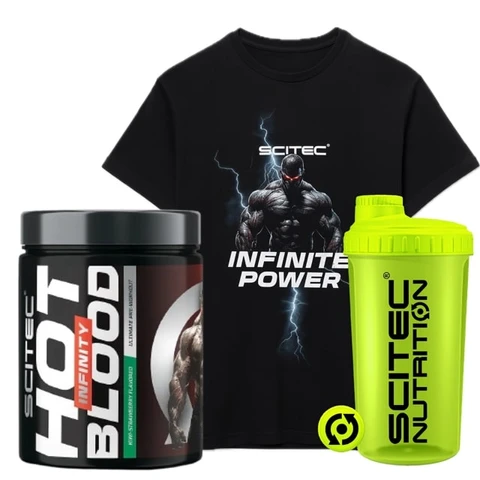 Special Offer Scitec Nutrition Hot Blood Infinity 350 g + FREE Shaker 700 ml + T-Shirt