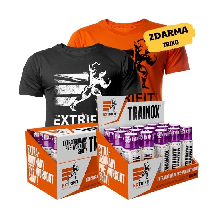 AKCE 1+1 Extrifit Trainox Shot 15 x 90 ml + ZDARMA Triko Extrifit