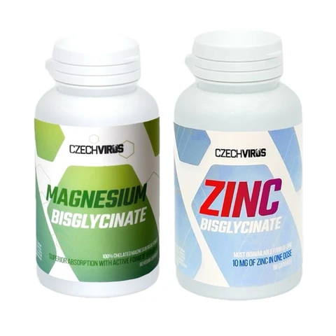 Special Offer Czech Virus Magnesium Bisglycinate 90 cps + FREE Zinc Bisglycinate 60 cps