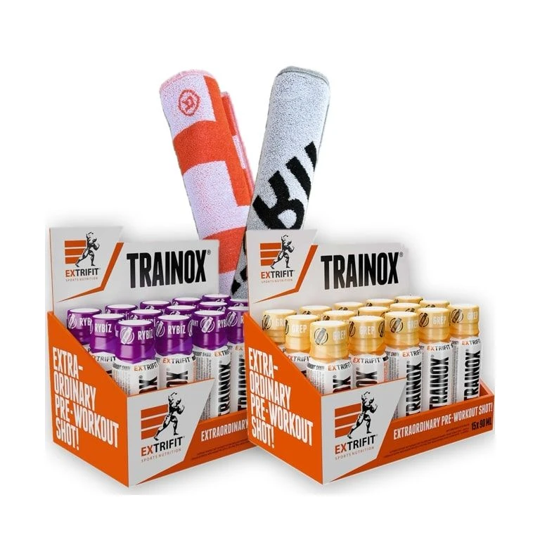 AKCE 1+1 Extrifit Trainox Shot 15 x 90 ml + ZDARMA Ručník Extrifit