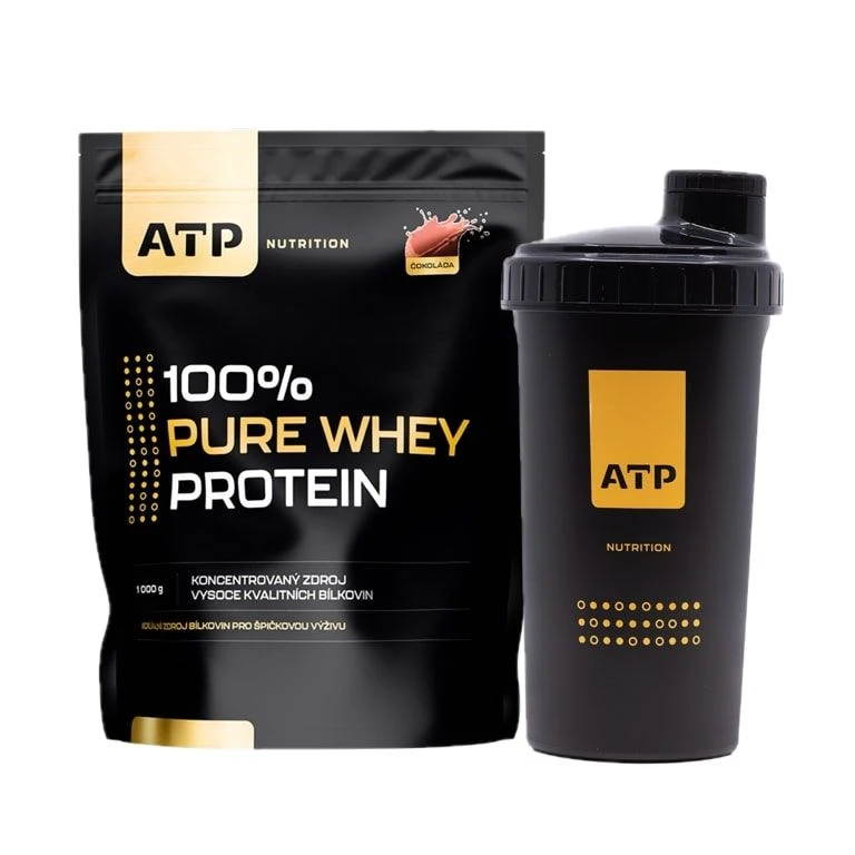 AKCE ATP Nutrition 100% Pure Whey Protein 1000 g +ZDARMA Šejkr 700 ml