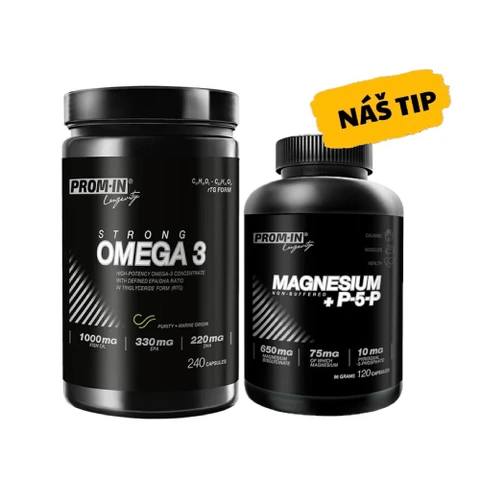 Special Offer Prom-In Omega 3 Strong 240 cps + FREE Magnesium+P5P 120 cps