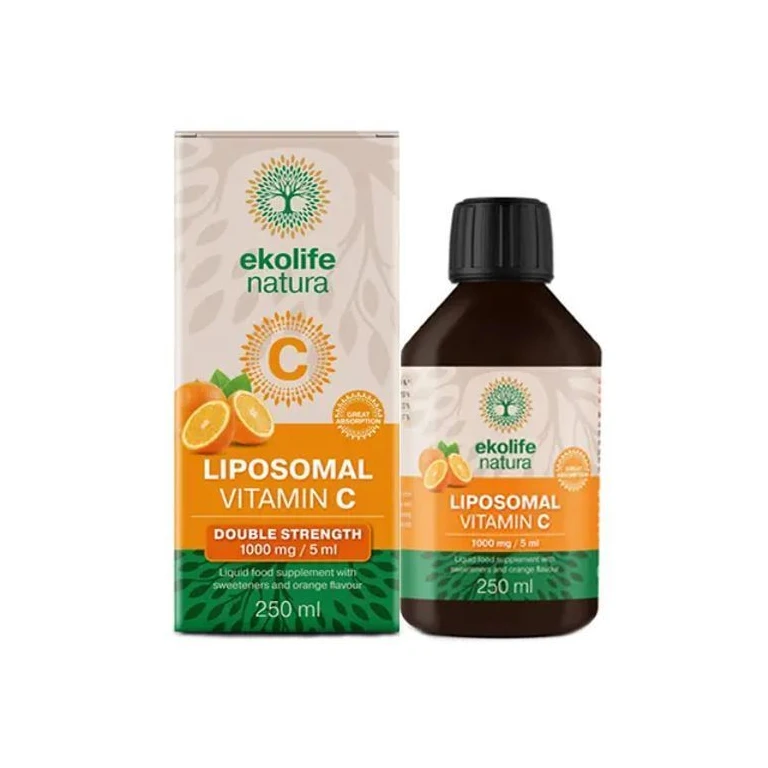 Ekolife Natura Liposomal Vitamin C 1000 mg 250 ml pomeranč (Lipozomální vitamín C)