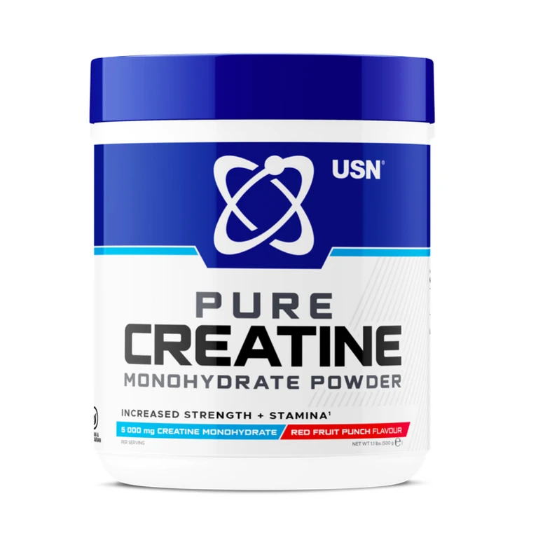 USN Pure Creatine Monohydrate Powder 500 g red fruit