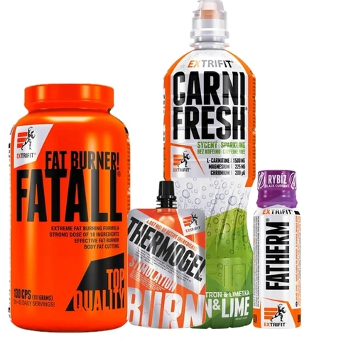 AKCE Extrifit Fatall Fat Burner 130 cps + ZDARMA Carnifresh Sparkling 850 ml + 2x vzorek