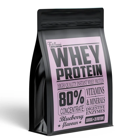 FitBoom® Whey Protein 80 % 1000 g borůvka