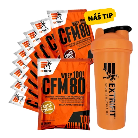 AKCE 10x Extrifit CFM Instant Whey 80 30 g + ZDARMA Šejkr 600 ml