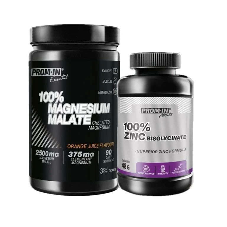 Special Offer Prom-In 100% Magnesium Malate 324 g + FREE 100% Zinc Bisglycinate 120 tbl