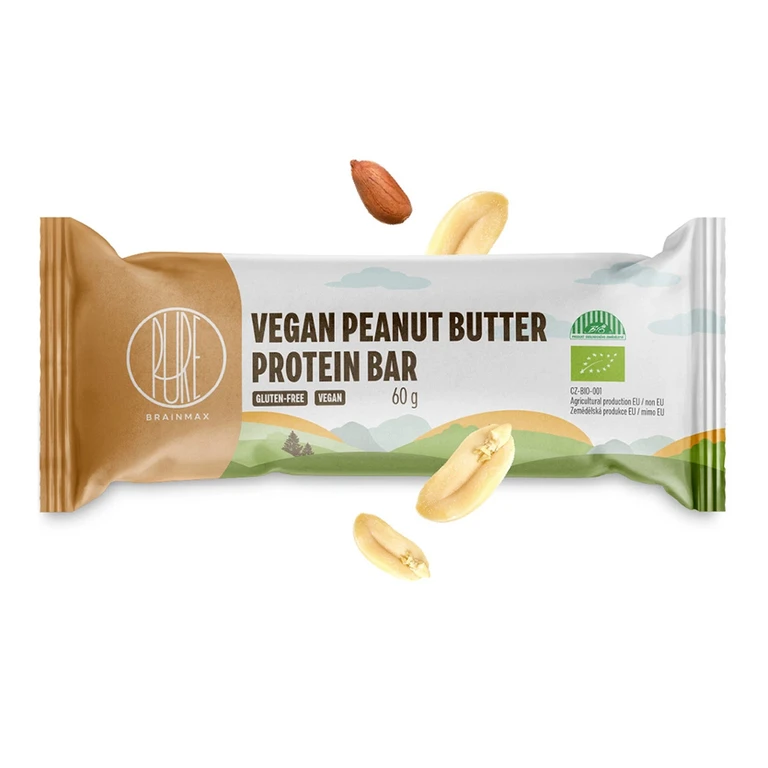 BrainMax® Pure Vegan Protein Bar 60 g peanut butter