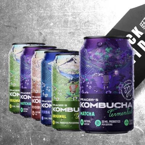 Special Offer 5+1 FREE Kombucha Prager's 330 ml