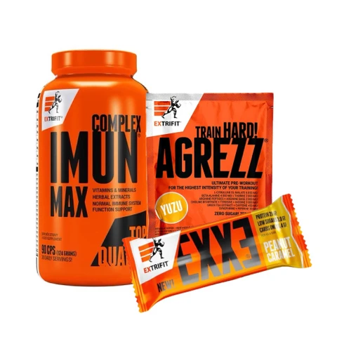 AKCE Extrifit Imun Max 90 cps + ZDARMA Agrezz 20,8 g + Exxe Bar 65 g