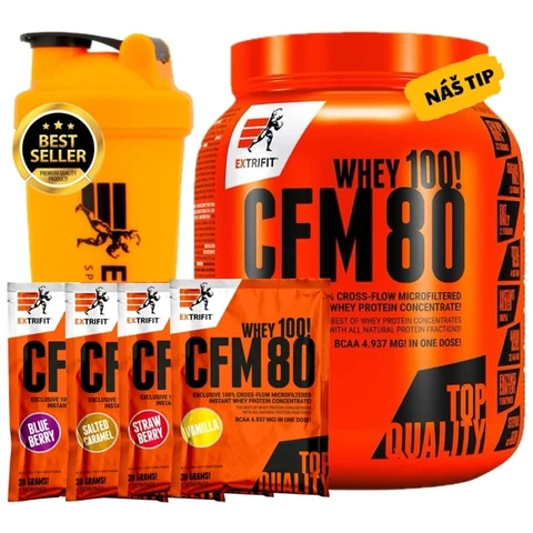 AKCE Extrifit CFM Instant Whey 80 1000g + ZDARMA Šejkr Extrifit 600ml a 4x vzorek