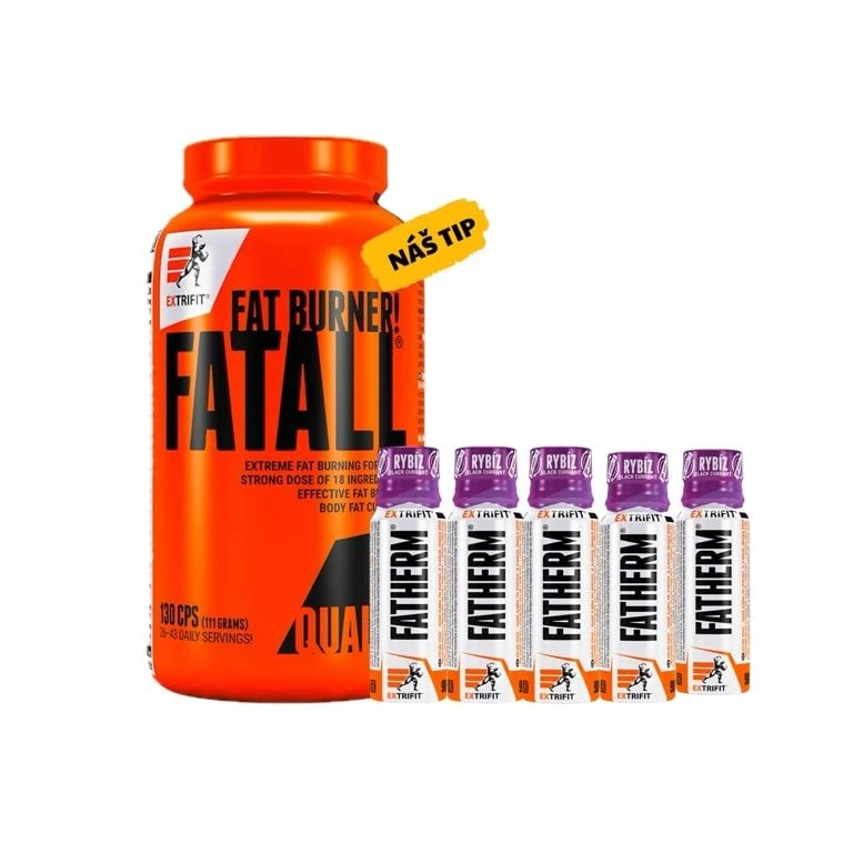 AKCE Extrifit Fatall Fat Burner 130 cps + ZDARMA 5x Fatherm shot 90 ml