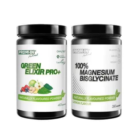 AKCE Prom-In Green Elixir Pro+ 405 g naturally + ZDARMA 100% Magnesium Bisglycinate 390 g