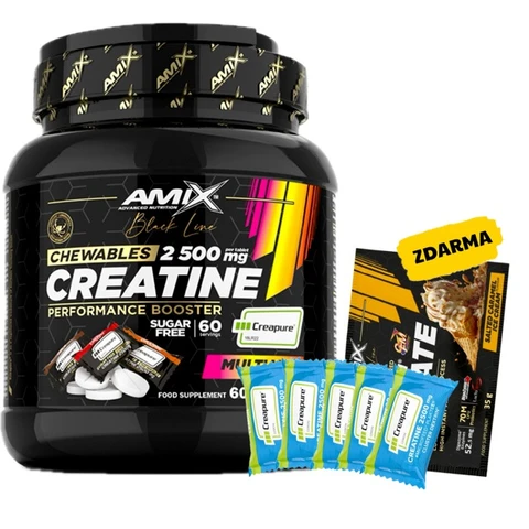 AKCE Amix Black Line Creatine Creapure Zero Sugar 2500 mg 60 tbl + ZDARMA 6x vzorek