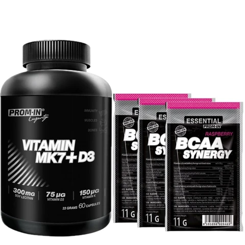 Special Offer Prom-In Vitamin MK7 + D3 60 cps + FREE 3x BCAA Synergy 11 g