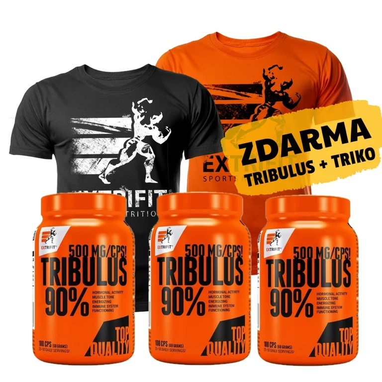 AKCE 2+1 ZDARMA Extrifit Tribulus 90 % Terrestris 100 cps +Triko Extrifit