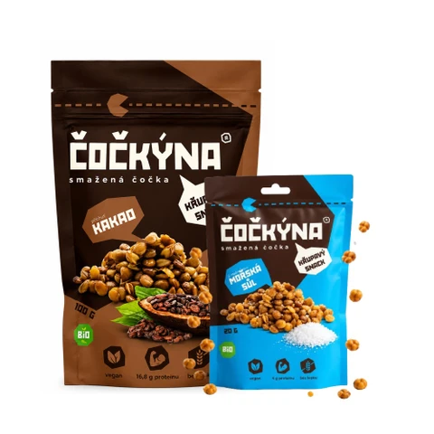 AKCE Čočkýna Smažená Čočka Bio 100 g SLADKÁ + ZDARMA Smažená Čočka Bio 20 g