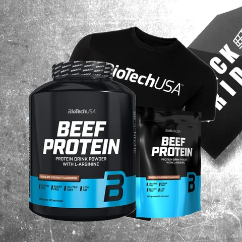 Special Offer BioTech Beef Protein 1816 g + FREE Beef Protein 500 g + T-Shirt