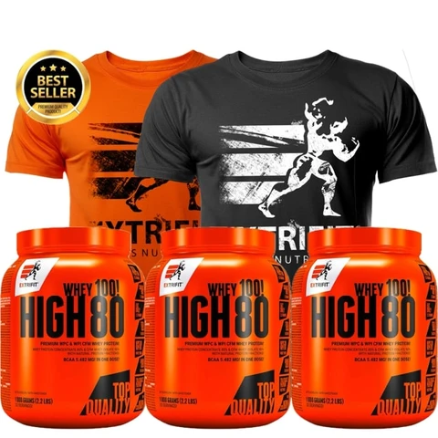 AKCE 3x Extrifit High Whey 80 1000 g + ZDARMA Triko Extrifit