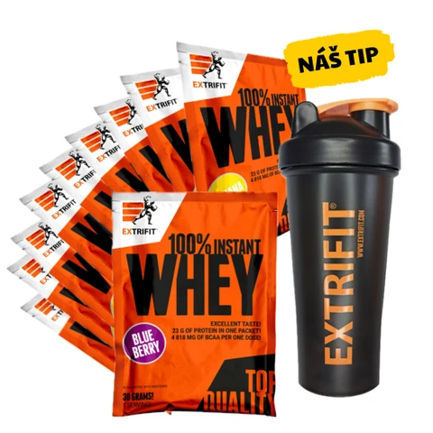 AKCE 10x Extrifit 100% Whey Protein 30 g + ZDARMA Šejkr 600 ml